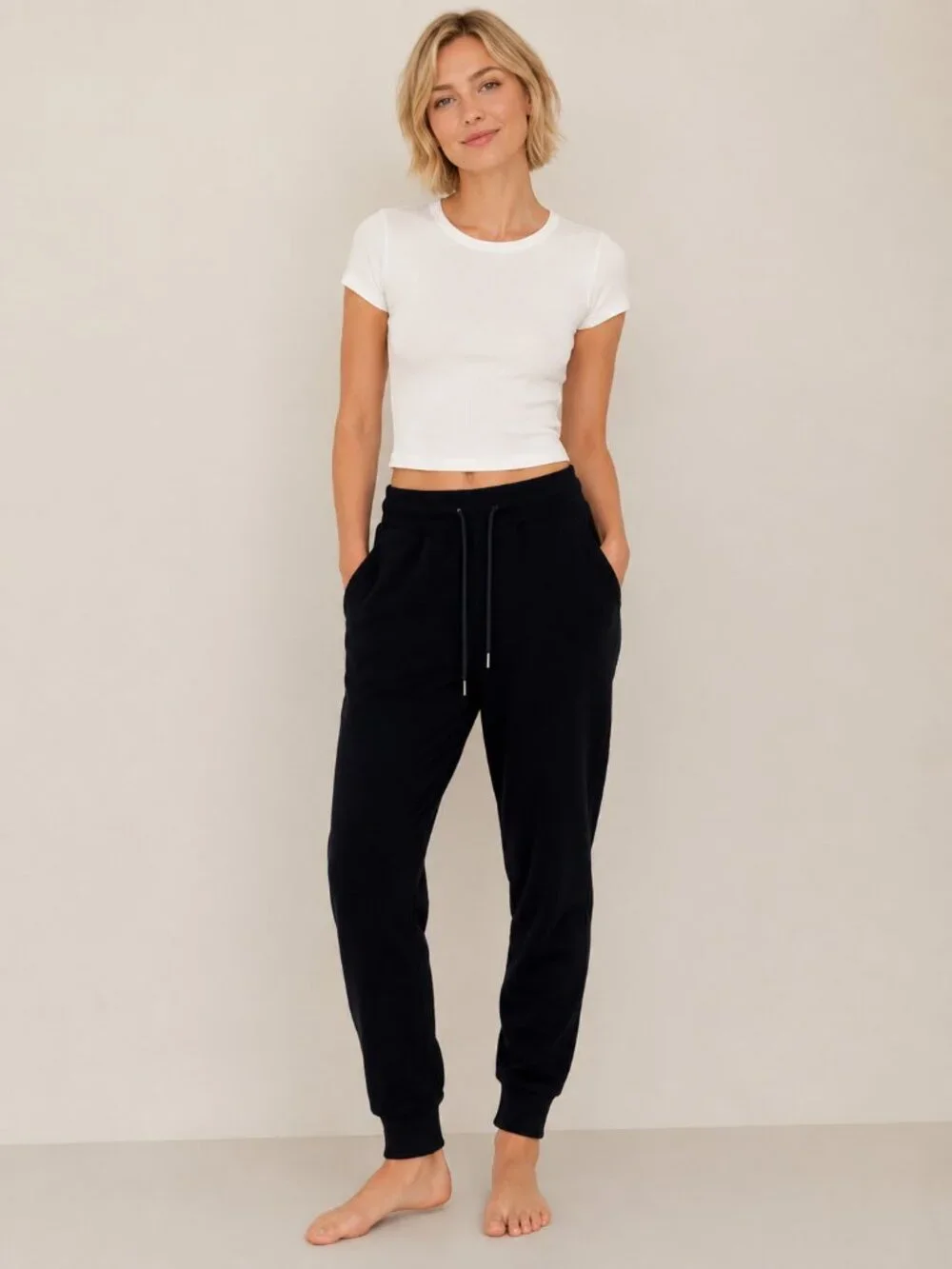 2/$30 American Eagle Outfitters Joggers Zip Pocket Black XS #A3267